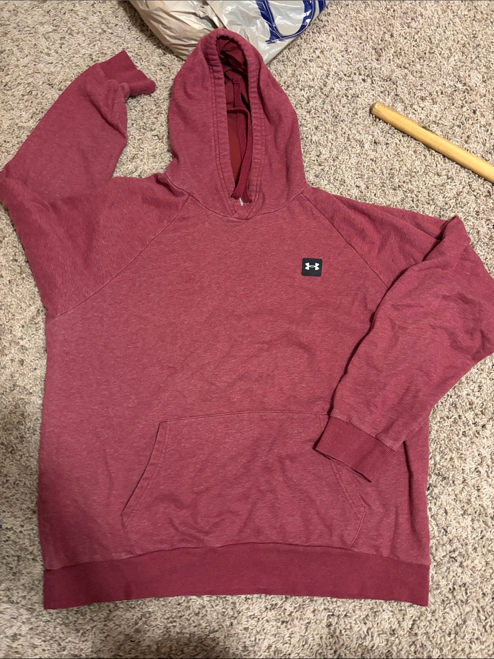 Under Armour Men's Heathered Maroon Pullover Hoodie